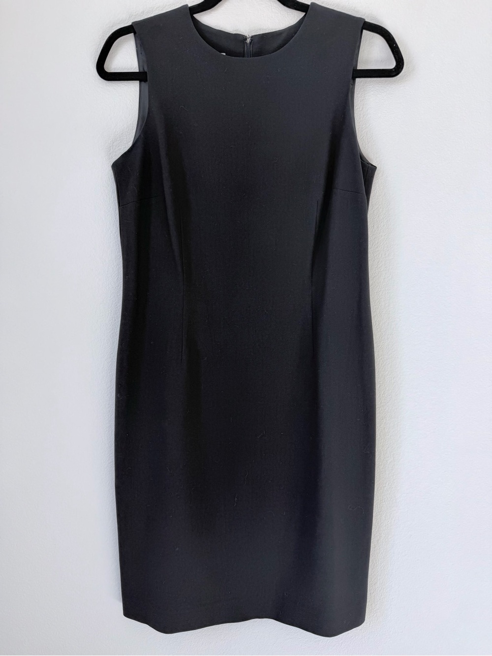 Talbots Black Sleeveless Midi Sheath Dress